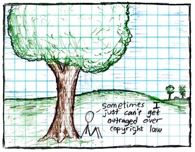 After reading Slashdot and BoingBoing, sometimes I have to go outside. Original caption: I posted this to a Slashdot thread about copyrights, and without any moderation, over 600 people clicked on it.