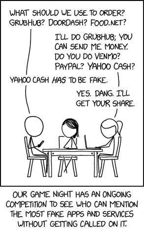 One good trick, if you get called on a fake service, is to build a working version of it and mention it again the next week.