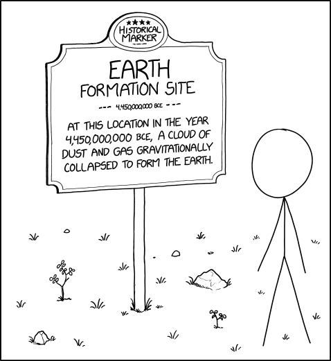 It's not far from the sign marking the exact latitude and longitude of the Earth's core.
