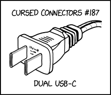 Small devices use two-prong USB-AC, but there's also a three-prong version with a USB-B plug as the ground.