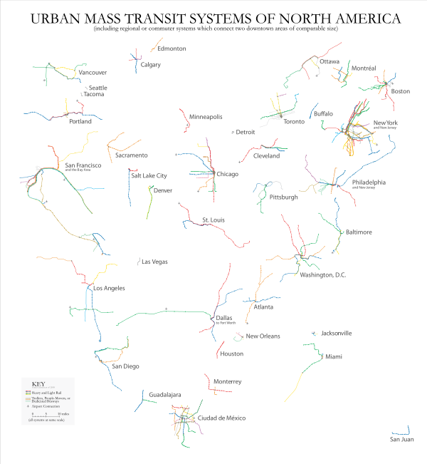 North America Subways by Prof. Bill Rankin