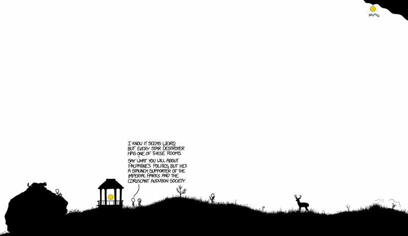 File:1608 1067x1094y Gazebo puma deer Cueball with bow and talk of Palpatine in the middle of the cave.png